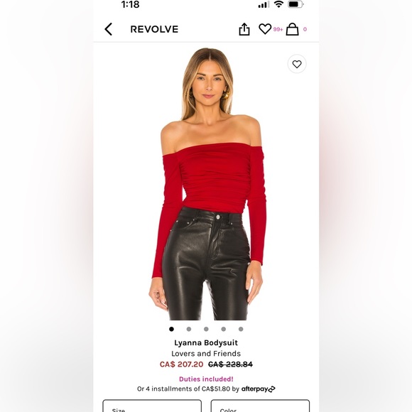 Lovers and friends red bodysuit - Picture 1 of 7